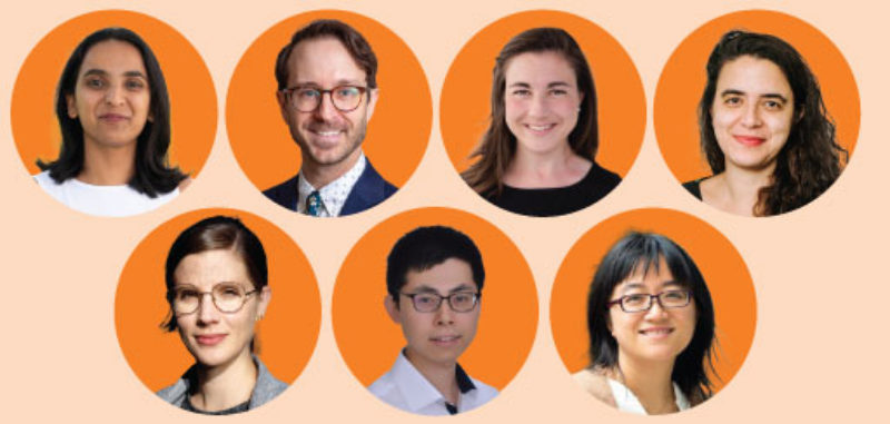 Collage of 7 photos of the 2026 Rita Allen Scholars